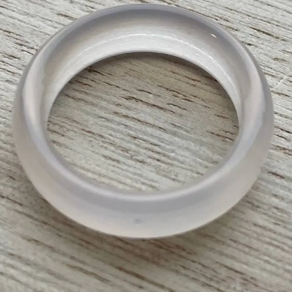 White Agate Crystal Ring Size 6.5 - #3